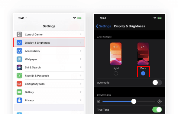How to activate Dark Mode in iOS 11