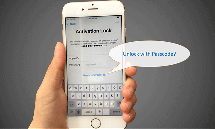 tap Unlock with Passcode