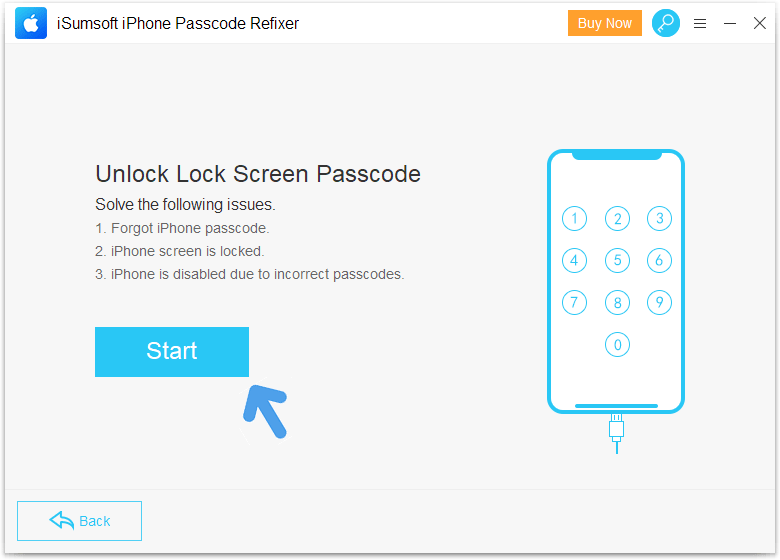 Start unlock iPhone