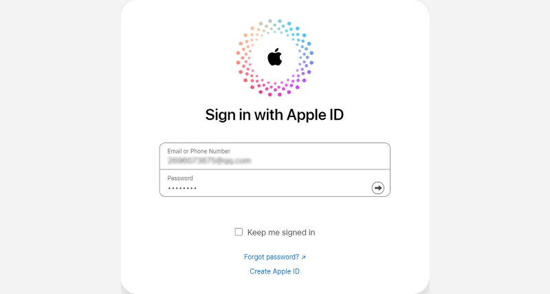 sign in to icloud.com