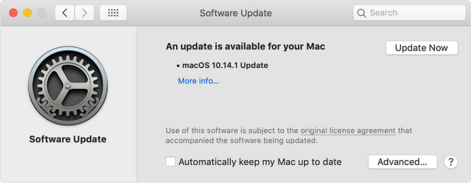 Get updates for macOS Mojave or later
