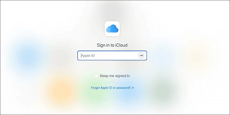 log in icloud with apple id