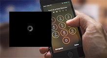 iPhone black screen after unlock
