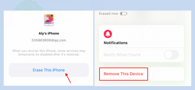 remove your iPhone from iCloud account