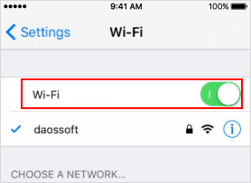 Make sure Wi-Fi is turned on