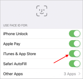 Enable to use Face ID to purchase