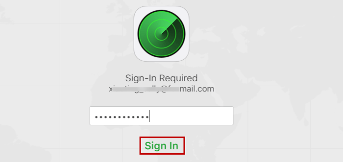 sign in Find My iPhone