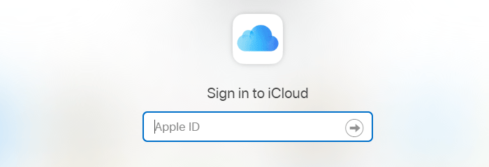 sign in to iCloud with apple ID