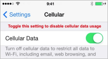 Restrict Cellular Data Usage