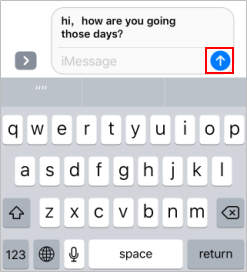 Send an iMessage in iPhone