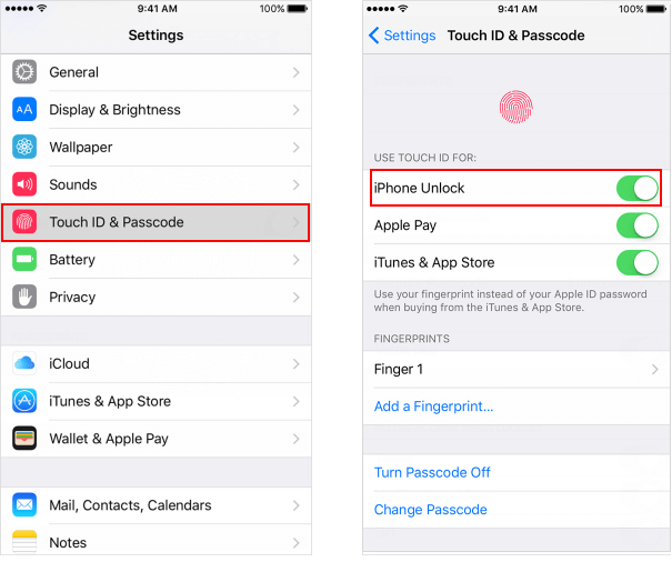 Use touch id to unlock your iPhone/iPad