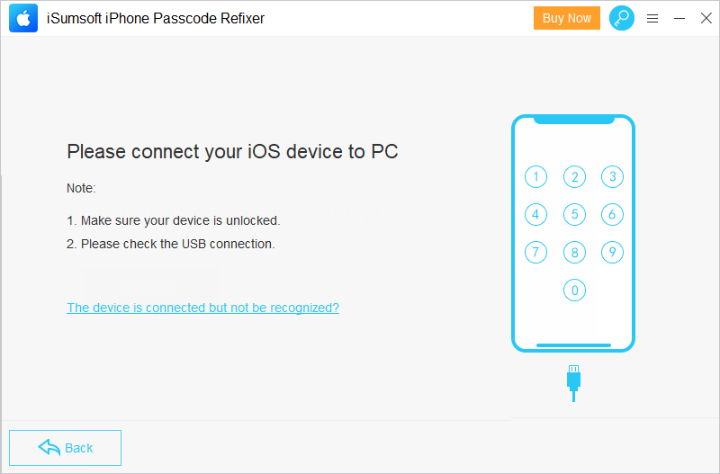 connect the unlocked iPhone to pc