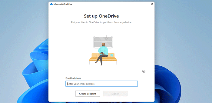 set up OneDrive