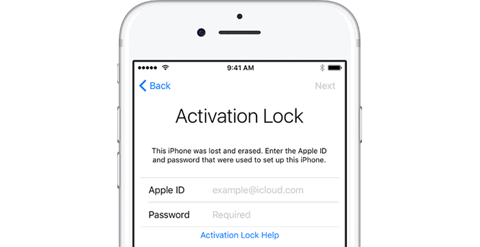 activation lock screen