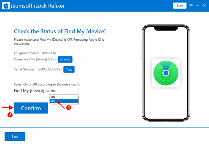 click Confirm to remove Apple ID