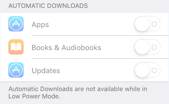 Automatic Downloads unavailable