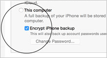 Uncheck iPhone Backup