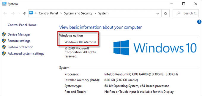 check Windows edition