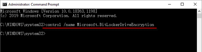 input command in CMD