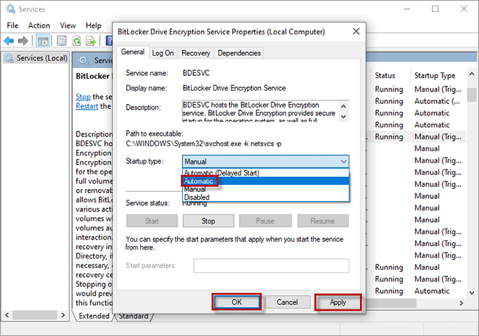 select Automatic type