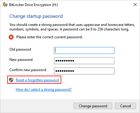 Reset a forgotten PIN