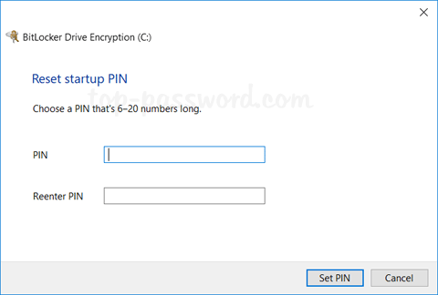 Reset BitLocker Pin