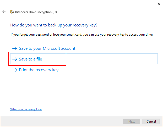 choose save to a file