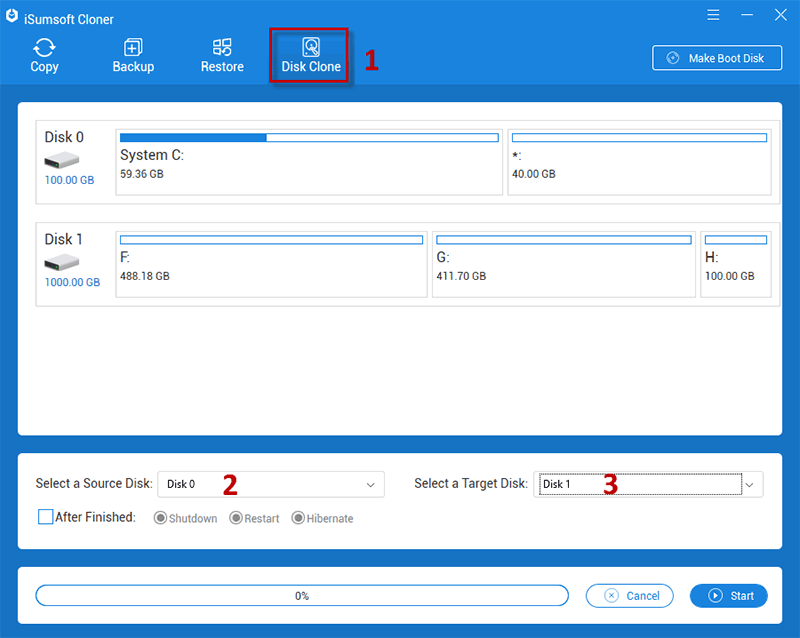 choose Disk Clone