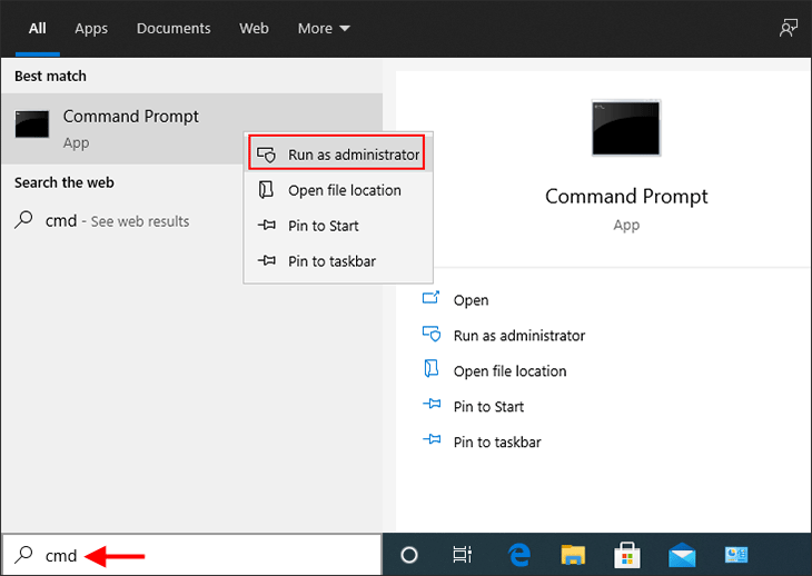 open Command Prompt