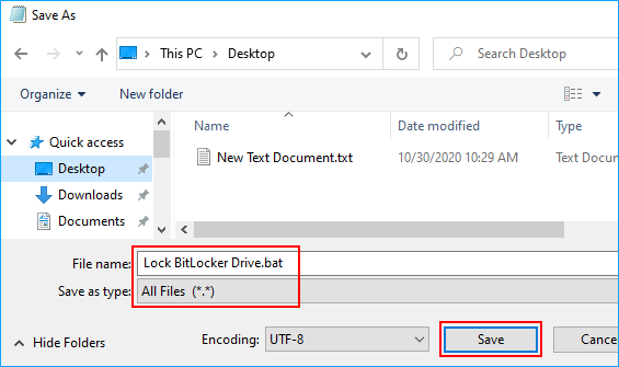 save as .bat file