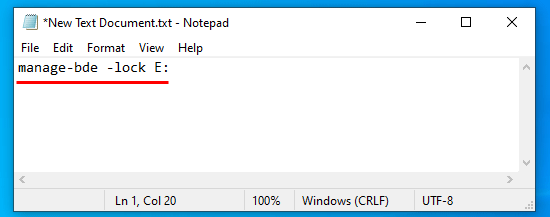 type command in text file