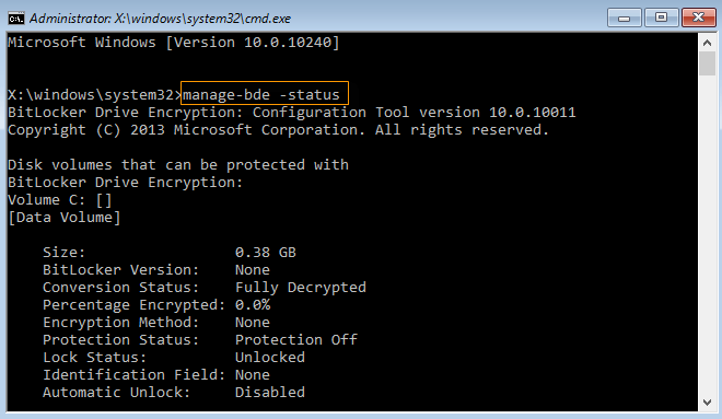 check disk status