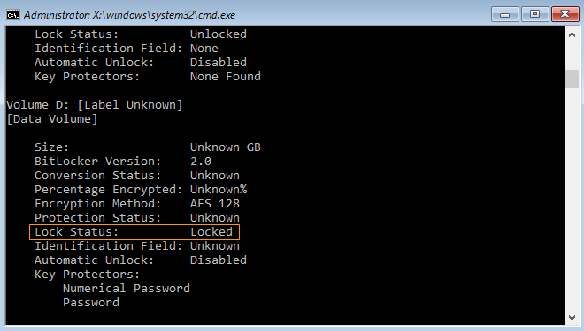 system drive is locked by BitLocker