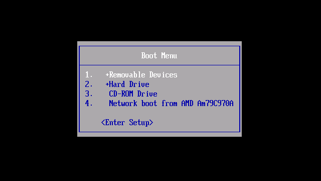 Boot PC from installation media