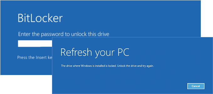 The system drive is locked