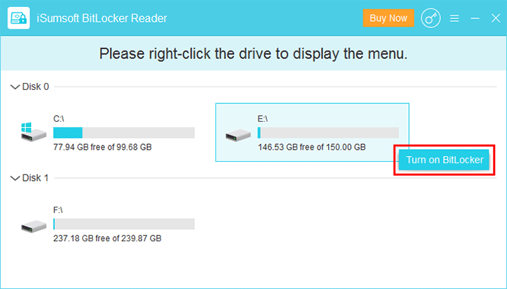 click Turn on BitLocker