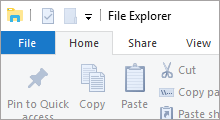 open file explorer in Windows 10