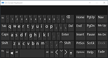 open on-screen keyboard