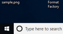 show or hide search box from taskbar