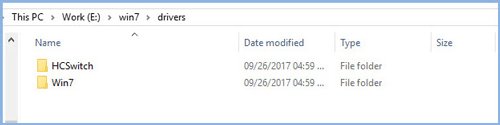 Copying USB 3.0 drivers to the drivers folder