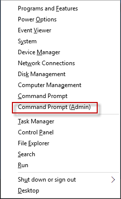 Open Command Prompt as Administrator