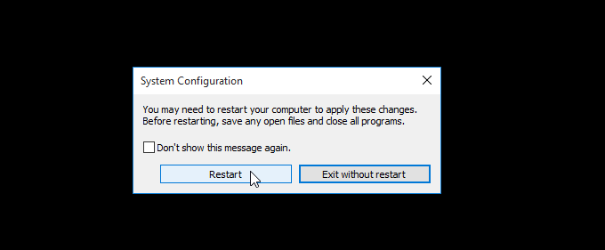 restart