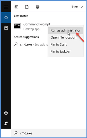 Running Command Prompt as administrator