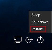 Click Restart while holding the Shift key