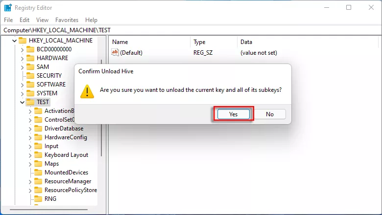 click-yes-to-unload