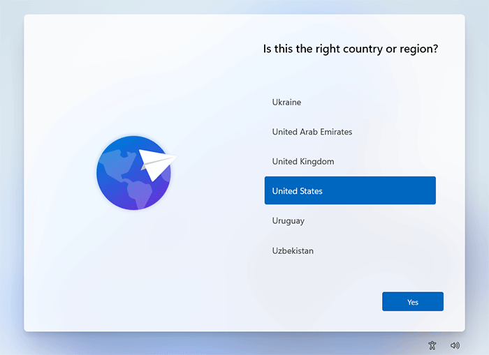 Choose country