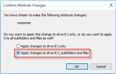 Apply changes to all subfolders and files