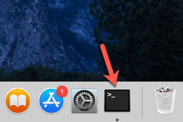open Terminal on Mac