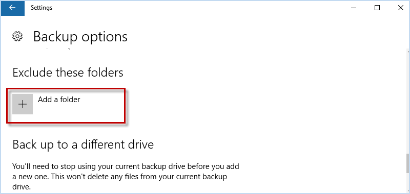 exclude backup files
