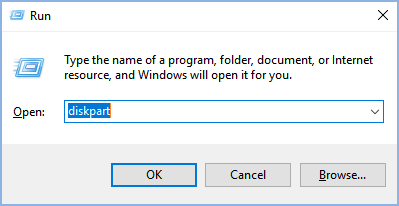 Open the Diskpart.exe